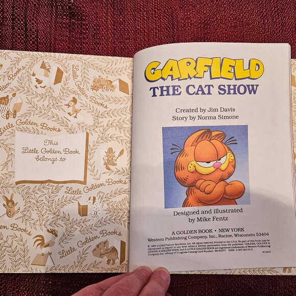 Vintage Garfield The Cat Show 1990 A Little Golden Book - Picture 2 of 4
